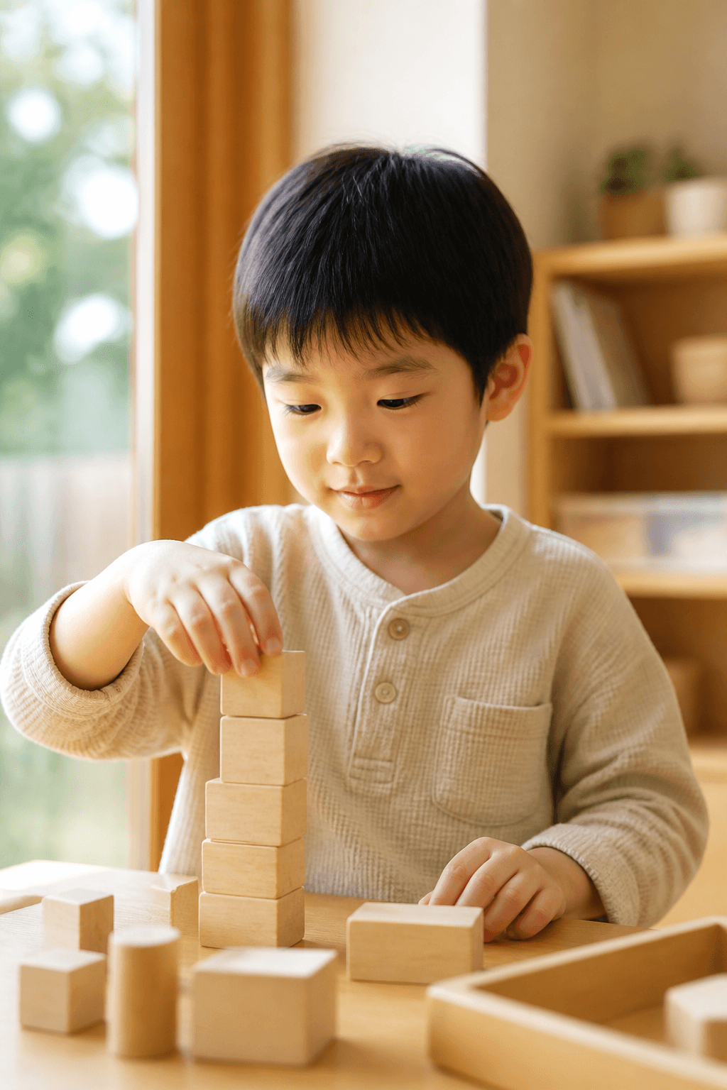 積み木で遊ぶ子ども